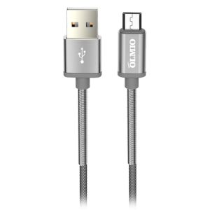 Кабель HD, USB 2.0- microUSB  1.2м, 2.1А белый, OLMIO 038646