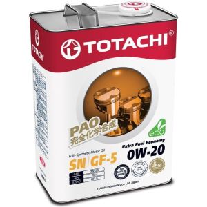 Масло TOTACHI Extra Fuel Economy Fully Synthetic Motor Oil SN 0W-20 4 л.
